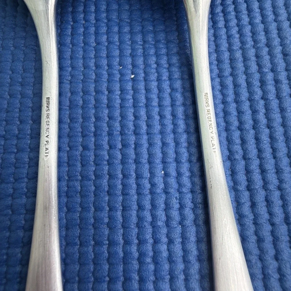 Vintage Set 2 SERVING SPOONS 9